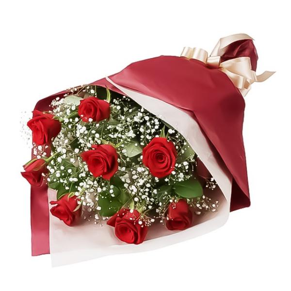 ５月のおすすめ 花キューピット赤バラの花束 メッセージカード無料  511577 生花 フラワーギフ...