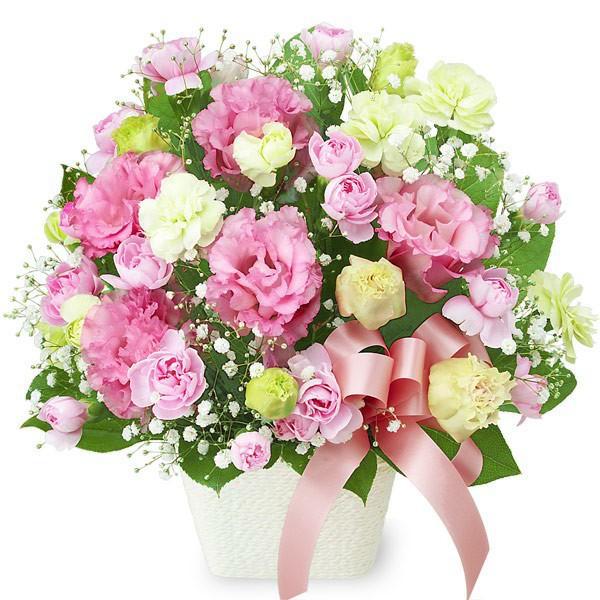 ５月のおすすめ ピンク系のお花が中心のアレンジメント メッセージカード無料 511992 生花 フラ...
