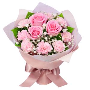 今月のおすすめ 花キューピット ピンク系のお花と...の商品画像