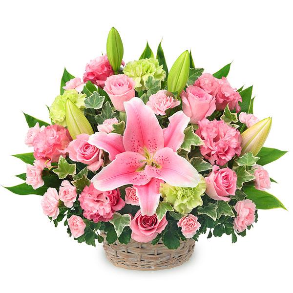 ６月のおすすめ 花キューピット ピンク系のお花が中心のフラワーアレンジメント メッセージカード無料 ...