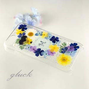 ほぼ全機種対応 押し花 スマホケース No.608】ハンドメイドの押し花