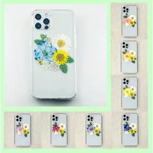 ほぼ全機種対応 押し花 スマホケース No.610】ハンドメイドの押し花