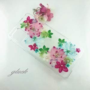ほぼ全機種対応 押し花 スマホケース No.504】ハンドメイドの押し花