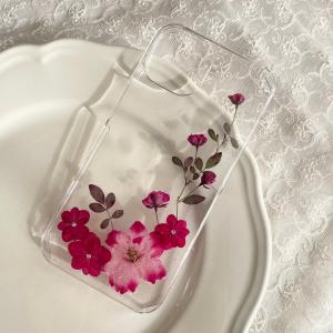 ほぼ全機種対応 押し花 スマホケース No.608】ハンドメイドの押し花