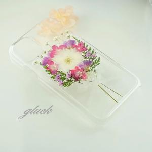 ほぼ全機種対応 押し花 スマホケース No.608】ハンドメイドの押し花