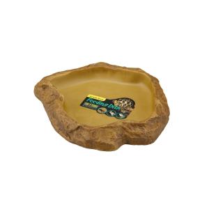 EXO TERRA (エキゾテラ) フィーディングディッシュM PT2812 爬虫類用 えさ皿 自然の岩イメージ ひっくり返しにくい W21×D18×