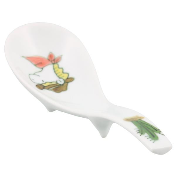 有田焼 伯父山窯 イヤー 「 究極の レンゲ 」 ラーメン用 (午・うま) 直径約16cm れんげス...