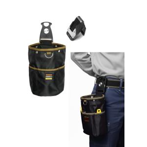 【Lunajapan21】腰袋 釘袋 2段 バネ式開閉 着脱工具ホルダー 軽量 防水 ウエストポーチ 小物収納 大工/電工/建設/DIY/釣り取扱説明