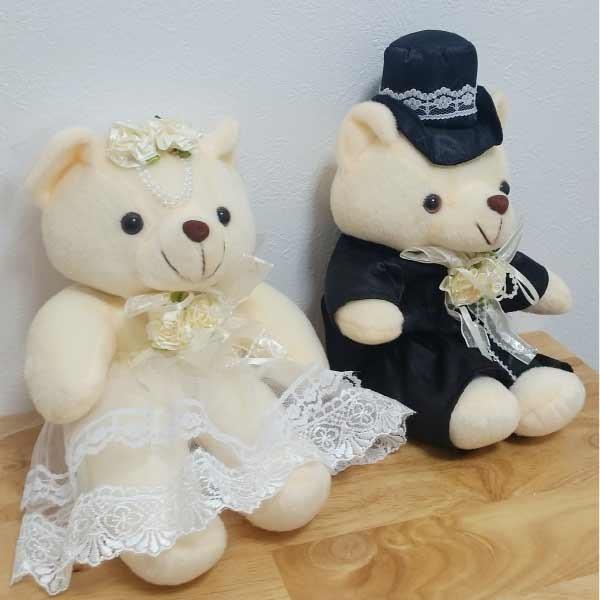 ウェディングベア　サイズ　ペア　結婚式　結婚祝い　祝電