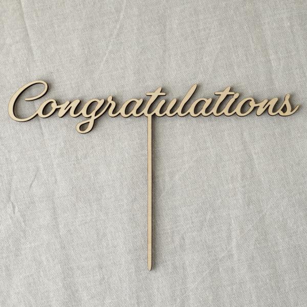ケーキトッパー Congratulations コングラチュレーション おめでとう 汎用 いつでも使...