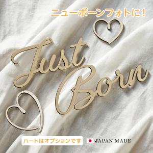 レターバナー Just Born ニューボーンフォト ウッドバナー 出産祝 誕生日 飾り 壁に貼るだ...