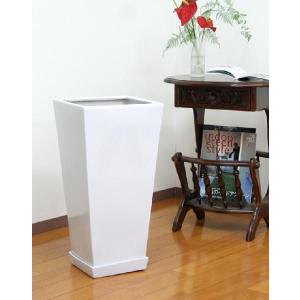 10号角高陶器鉢(白) A-026 【用土別売...の詳細画像1