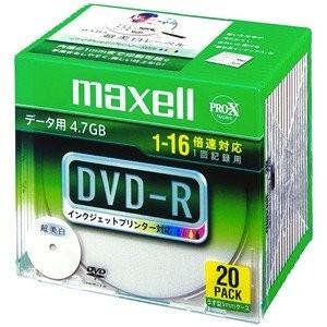 maxell データ用 DＶD-R 4.7GB 16倍速対応 インクジェットプリンタ対応ホワイト(ワイド印刷) 20枚 5mmケース入 DR｜hanamaru-market