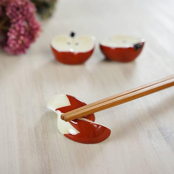 波佐見焼 箸置き りんご うさぎ 京千窯 単品 / はしおき はし置き おしゃれ かわいい 食べ物 ...