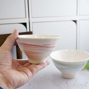 波佐見焼 夫婦茶碗 ペア セット 茶碗 粉引刷...の詳細画像5