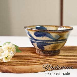 やちむん マカイ 3.5寸 茶碗 陶芸こまがた デイゴ柄 茶わん 皿 焼き物