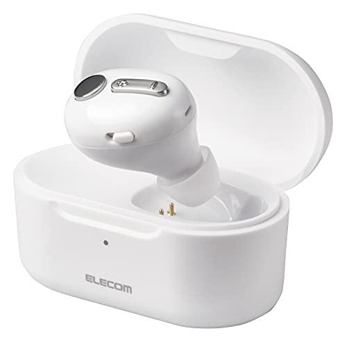 エレコム イヤホン ヘッドセット Bluetooth 極小 HSC32MP 充電ケース付き ホワイ