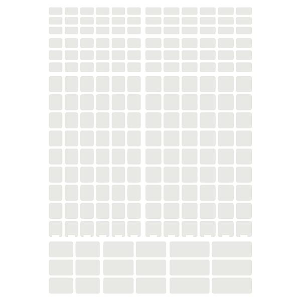 クラムワークス PC キーボード ラベル 耐水 シール 無地 白 【油性ペンで手書き