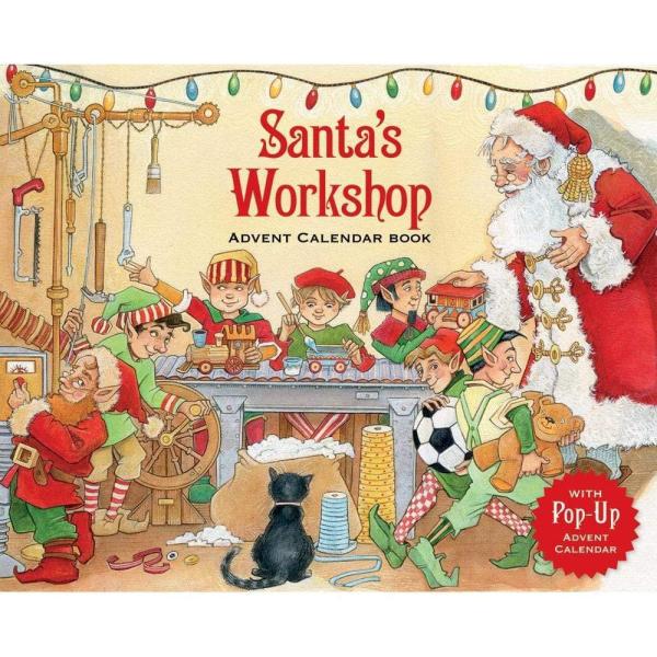 Caspari Santa's Workshop Story Book Advent Calenda...