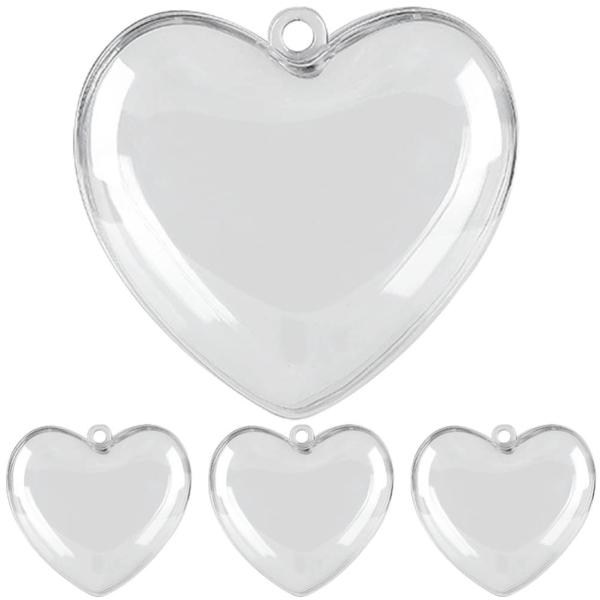 BESTOYARD プラスチックボール ハート型 カプセル オーナメント 透明 中空ボール