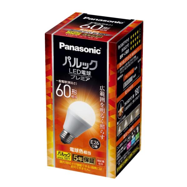 パナソニック LED電球 プレミア E26口金 電球60形相当 電球色相当(7.0W) 一般電