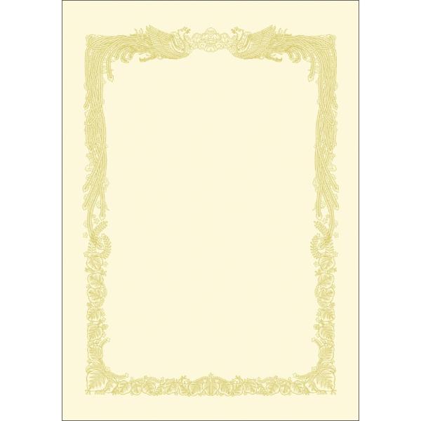 ササガワ(Sasagawa) 賞状用紙 タカ印 OA対応 横書き用 クリーム A4 100枚 10-...