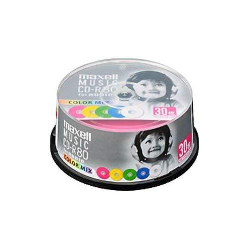 日立マクセル 音楽用CD-R 「カラーMIX」 80分 (30枚スピンドル) CDRA80MIX.3...