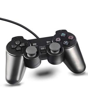 PS2 コントローラ-ioshare-PS2 有線 ゲームパッド 二重振動 人間工学に基づいたデザイン