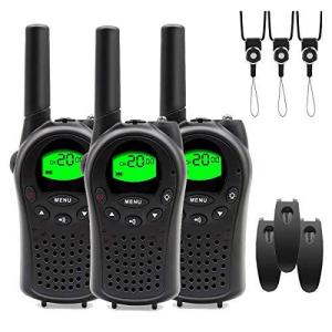 トランシーバー 3台セット無線機 免許資格不要使用で 特定小電力トランシーバー アウトドアと室内適用 VOXハンドフリー機能 技適マーク有 総務省技