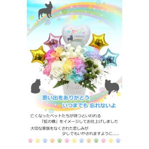 生花 名入れ ペットお供え花 お悔やみ花 御供...の詳細画像1