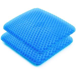 チチロバ ゲルクッション 二重 無重力 通気性 ハニカム構造 蒸れない 両面使用可能 在宅勤務 テレワーク オフィス  オールシーズン対応 洗える カバー 2個セット