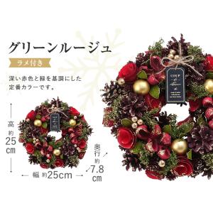 クリスマスリース Mサイズ ナチュラル ドライ...の詳細画像2