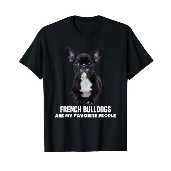 フレンチブルドッグ犬かわいい犬の恋人面白いペットギフト Tシャツ
