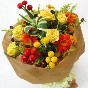 季節の花束「黄色の実り」｜hananosuke