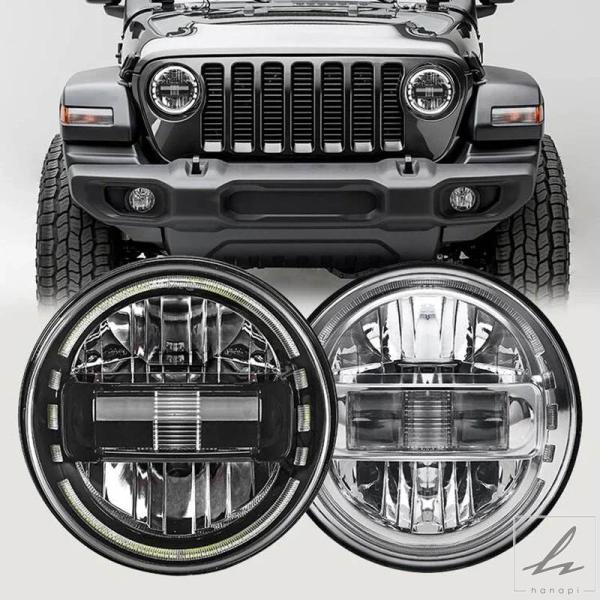 【並行輸入品】 7インチ LED ヘッドライトアセンブリ ジープ ラングラー JK オフロード LA...