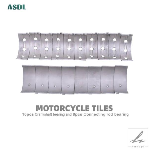 【並行輸入品】 STD +25 +50 オートバイ用コネクティングロッド＆クランクシャフトメインベア...