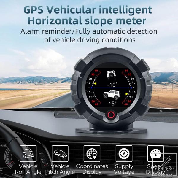 【並行輸入品】 X95 車用 GPS 傾斜計 デジタル ヘッドアップディスプレイ 傾斜計 スピードメ...