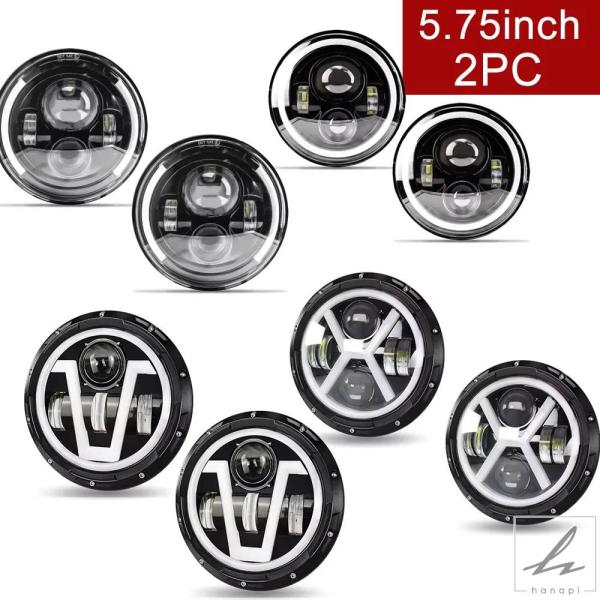 【並行輸入品】 5.75インチ LED ヘッドライト 5 3/4インチ LED DRL 50W バイ...