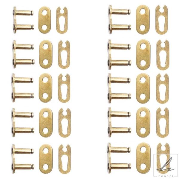 【並行輸入品】 ゴールド 428 ドライブチェーンリペアマスターコネクタ スプリットリンク 10個入...