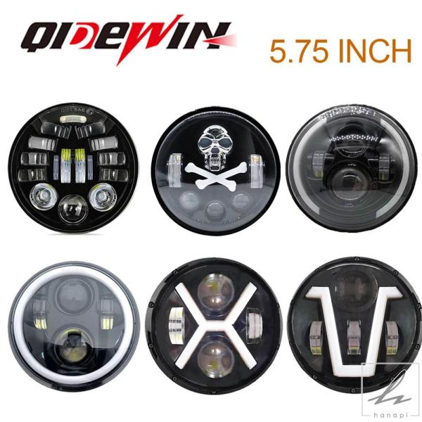 【並行輸入品】 ブラック 5.75インチ LED ヘッドライト 5.75インチ LED DRL 50...