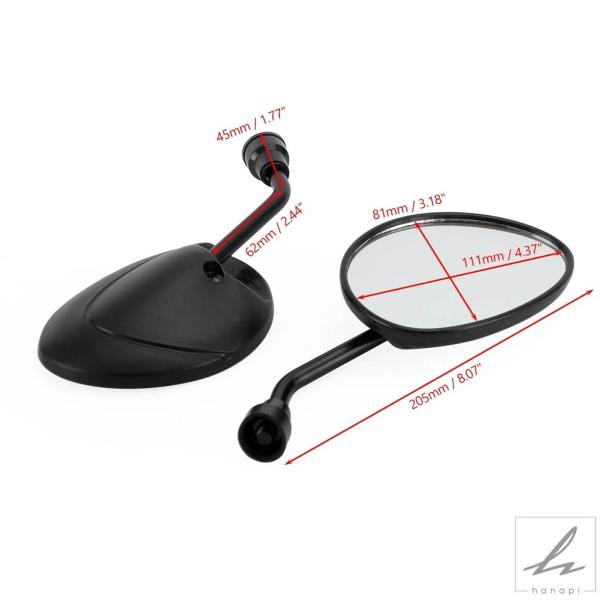 【並行輸入品】 AREYOURSHOP ペア バックミラー M8 ピアジオ ZIP 2T 4T 25...