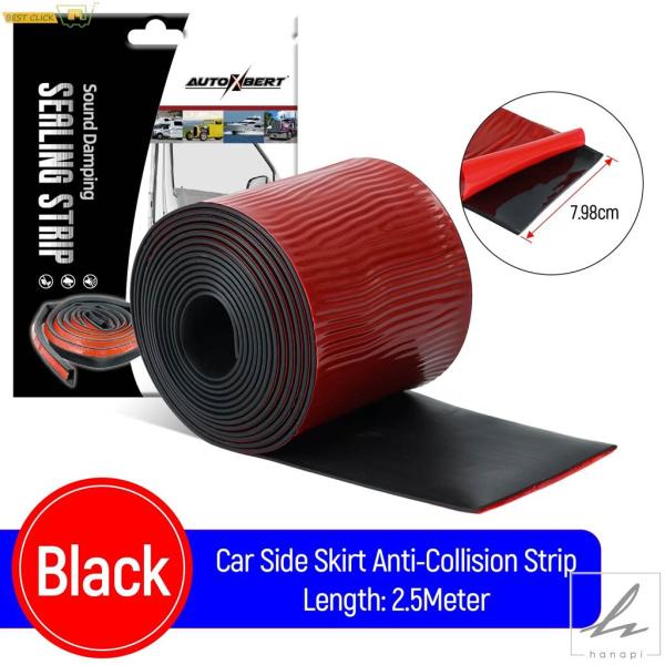 【並行輸入品】 汎用ブラックラバーカーボディサイドスカートリップアンチスクラッチプロテクターオートト...