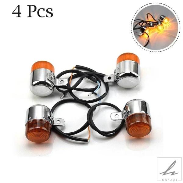 【並行輸入品】 4個 オートバイ LED ウィンカー 6V アンバー ブレーキ インジケーター ライ...