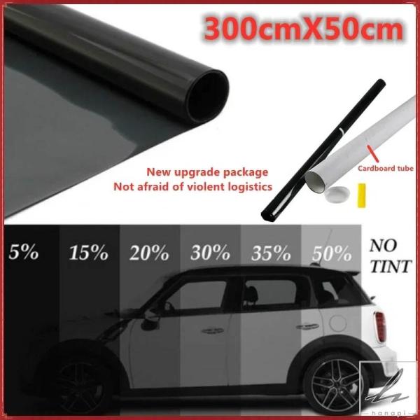 【並行輸入品】 300CMX50CM 5%-50% ブラック 車窓用フィルム 自動車用 窓ガラス 夏...