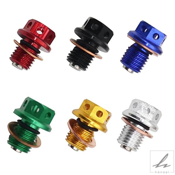 【並行輸入品】M12 X 1.5 磁気オイルドレンプラグボルト ネジ ワッシャー ガスケット ヤマハ...