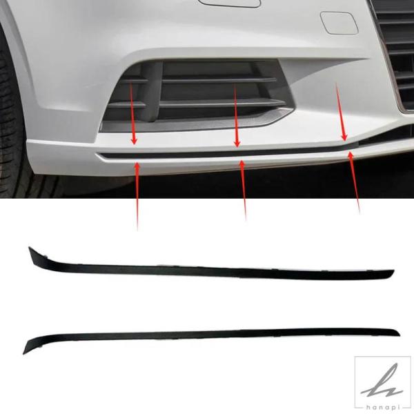 【並行輸入品】アウディ A3 セダン 2017 - 20 用 左右フロントバンパーカバーストリップト...