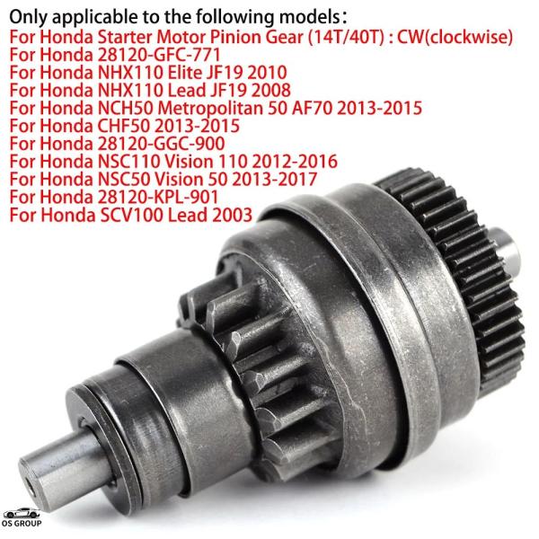 【並行輸入品】 Bエンドix er ホンダ er モーター Pinion ギア (14T/40T) ...