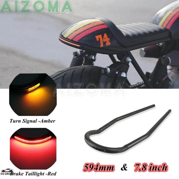 【並行輸入品】 レトロ カフェレーサー シート Loop 汎用 LED フレーム テールライト Ho...