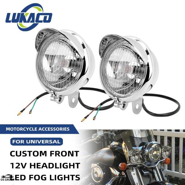 【並行輸入品】 12V バイク LED ヘッドライト フォグ ライト フロント ランプ 汎用 ハーレ...