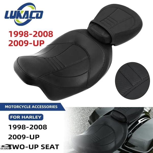 【並行輸入品】 バイク ブラック Two-Up ドライブr フロント リア シート ハーレー ツーリ...